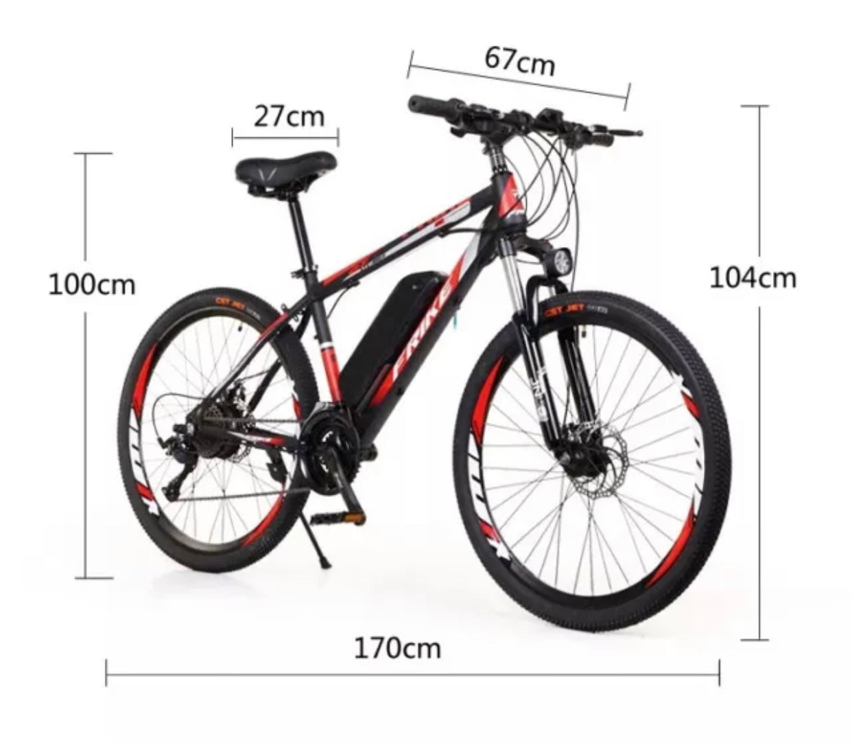 Ebike Electric Mountain 7-speed Bike 250W 8Ah Pedal Assist 60km range Legal